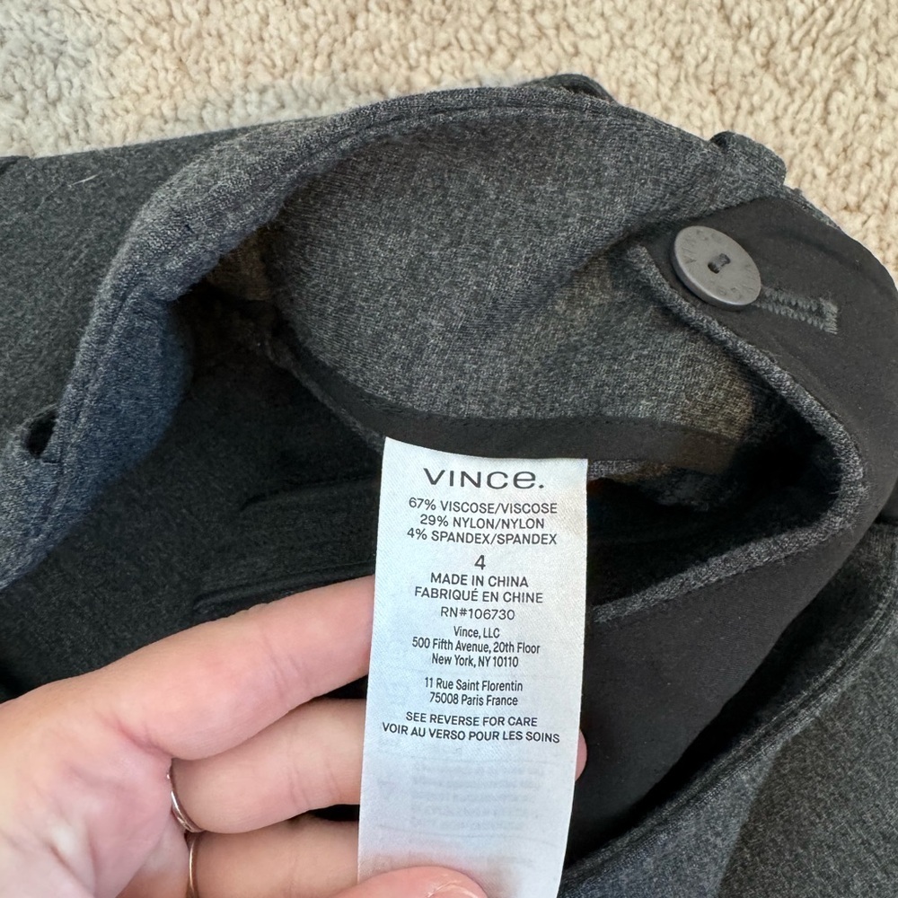 Vince Women’s Dark Gray Pants Size‎ 4 - Picture 9 of 12